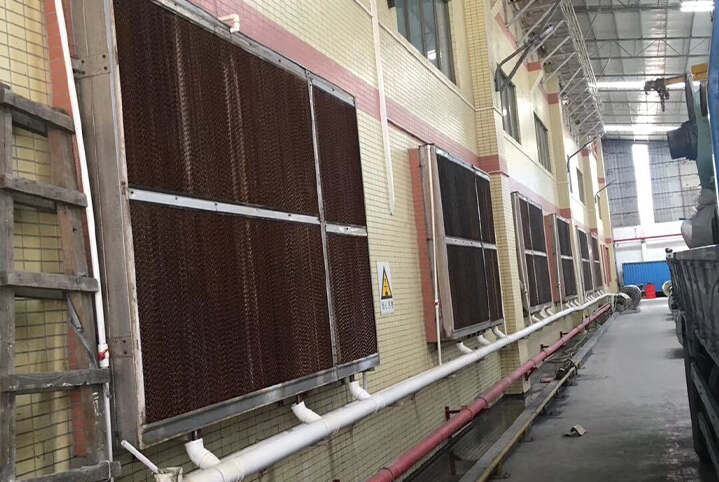 車間降溫工程效（入風窗口蜂窩水簾）